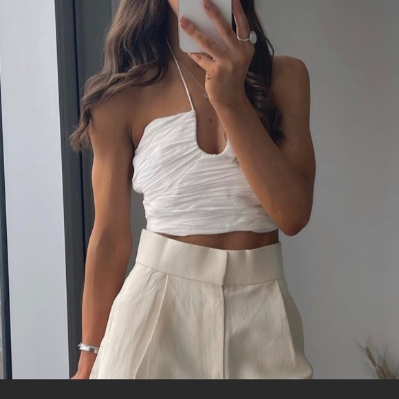 Zara | Tops | Zara Blogger Draped Halter Top | Poshmark